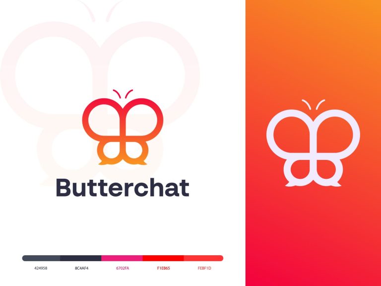 Butterfly-chat-Logo-,-Butterfly-Talk-Logo-,-Butterchat-log,-Butterfly-logo