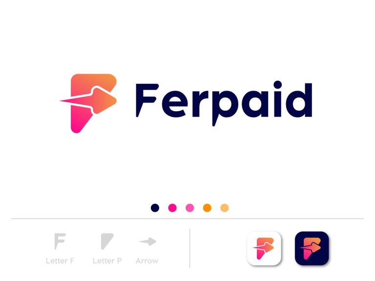 FerPaid - -Logo-Design-(-Letter-F-+-Letter-P-+-Arrow)