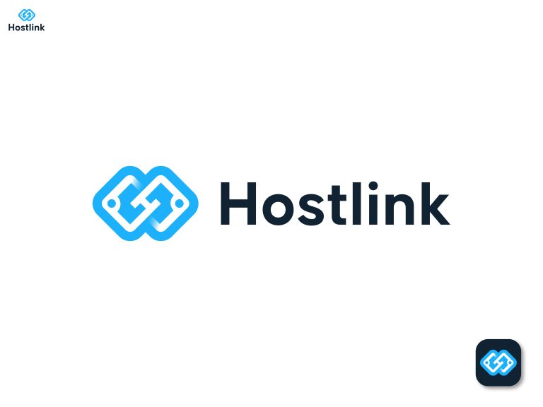 Hostlink logo design