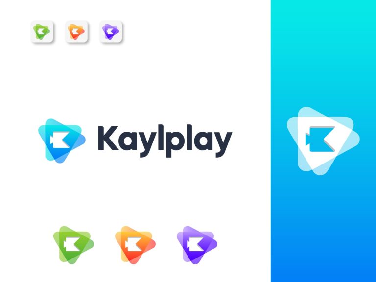 Media-play-Logo-Design,-k-modern-play-logo,-Play-icon