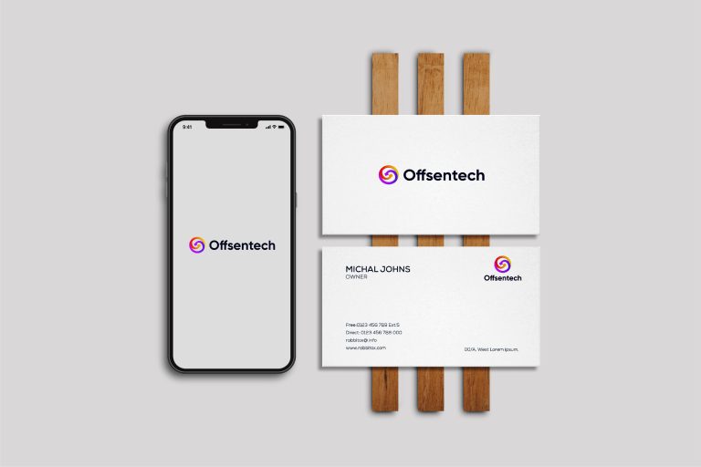 Offsentech Logo Concept O + S + Tech technology logo-13